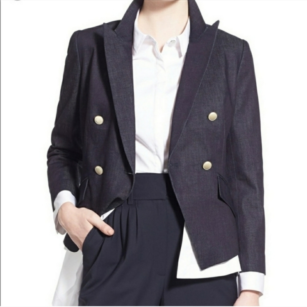 OLIVIA PALERMO x Chelsea28 Denim Blazer size M
